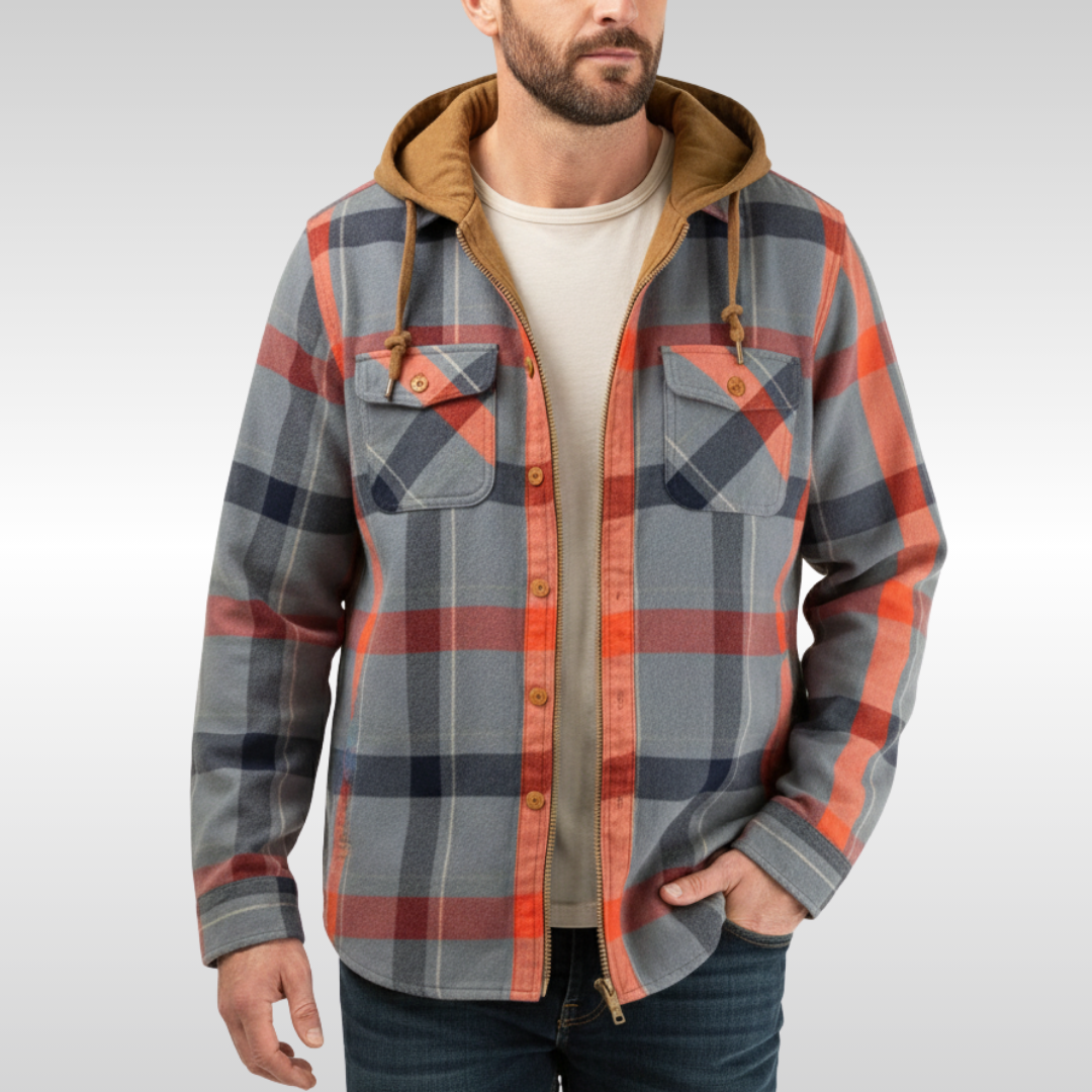 Moxley Richard™ | Checkered PATCHWORK HOODED JACKET , WARMTH WITH PERSONALITY