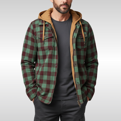 Moxley Richard™ | Checkered PATCHWORK HOODED JACKET , WARMTH WITH PERSONALITY