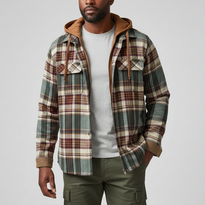 Moxley Richard™ | Checkered PATCHWORK HOODED JACKET , WARMTH WITH PERSONALITY
