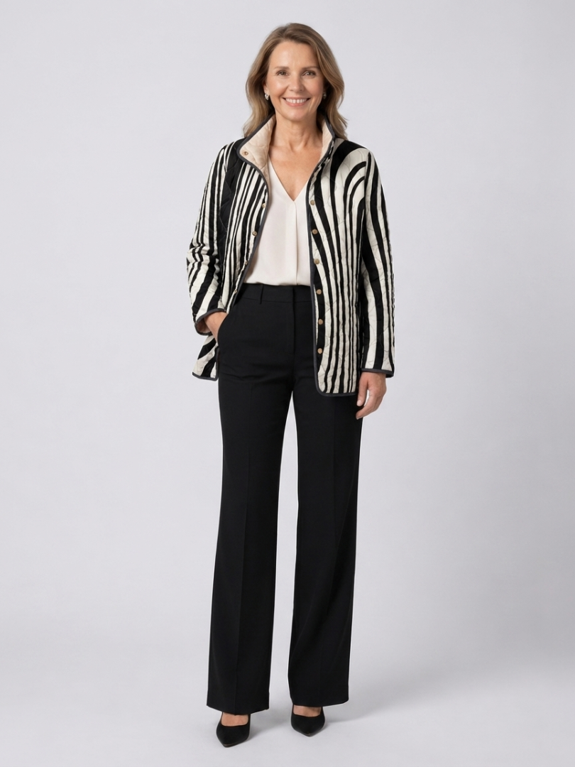 Zebra Print Quilted Jacket