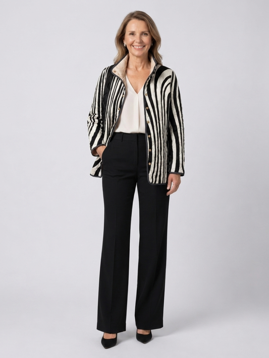 Moxley™ Luxe Graphic Quilted Zebra Sylvie Jacket