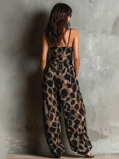 Moxley™ Beth | Constance Leopard Print Jumpsuit