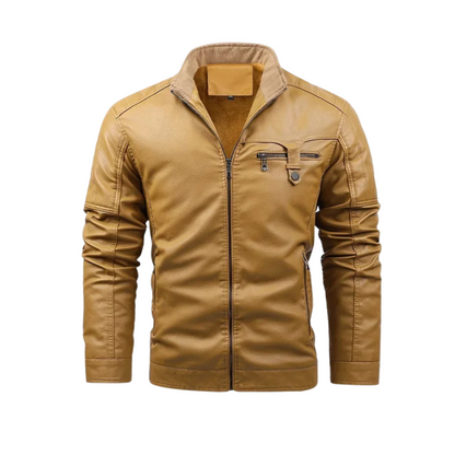 Moxley™ | Luxe Retro Leather Jacket with Premium Fleece Lining