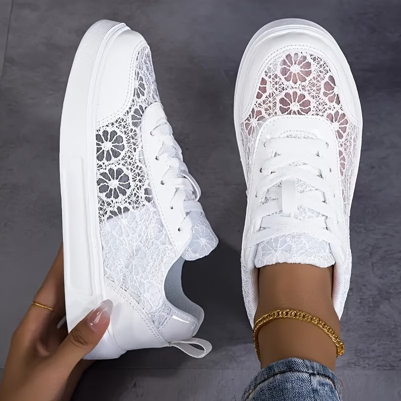 Moxley™ Bella | Floral Lace Sneakers