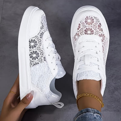 Moxley™ Bella | Floral Lace Sneakers