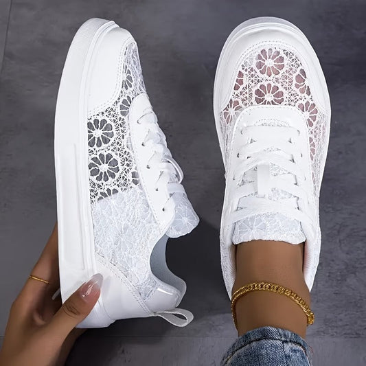 Moxley™ Bella | Floral Lace Sneakers