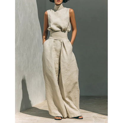 Moxley™ Class & Elegance | Mona Sleeveless Linen Set