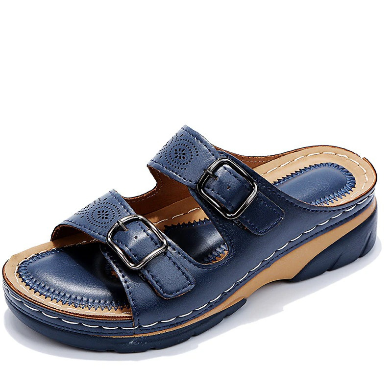 Moxley™ | Elara Soft-Step Buckle Mules