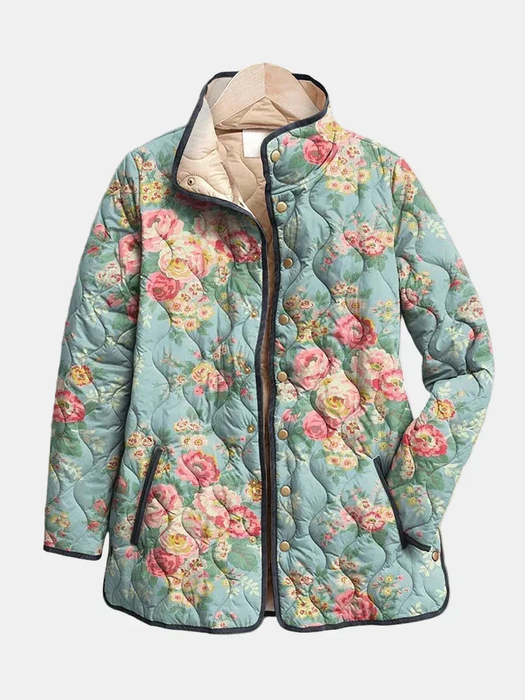 Moxley™ Celadon Rose Luxe Quilted Jacket - Mathilde Edition