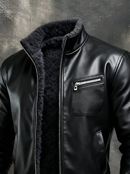 Moxley™ Luxe Valero Lyon Black Leather Jacket