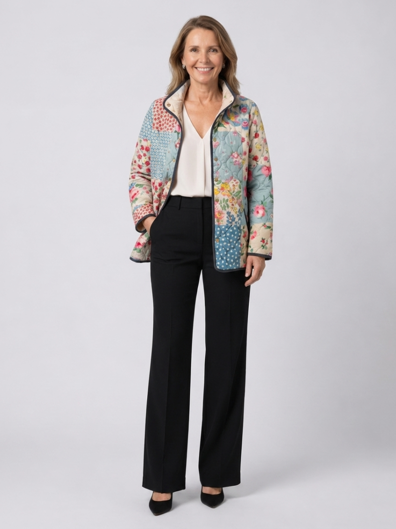 Moxley™ Luxe Quilted Floral Patchwork Jacket