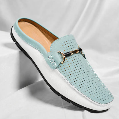 Moxley™ - Santino Backless Italian Leather Loafers