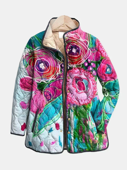Moxley™ Luxe Watercolour Floral Quilted Jacket - Lucie Collection