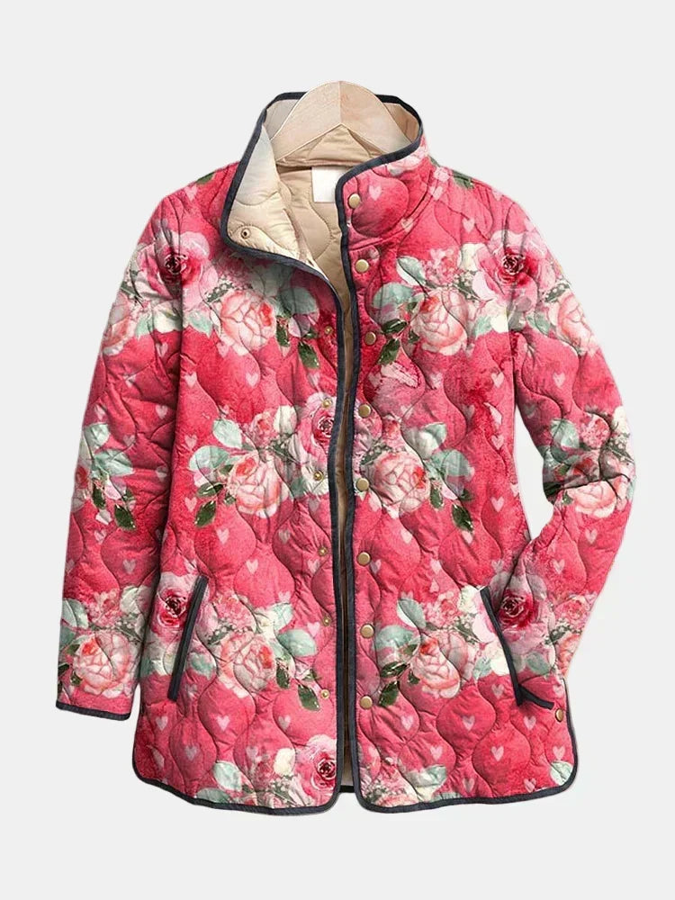 Moxley™ Luxe Padded Jacket in Powdered Roses Christine