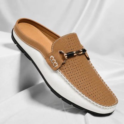 Moxley™ - Santino Backless Italian Leather Loafers