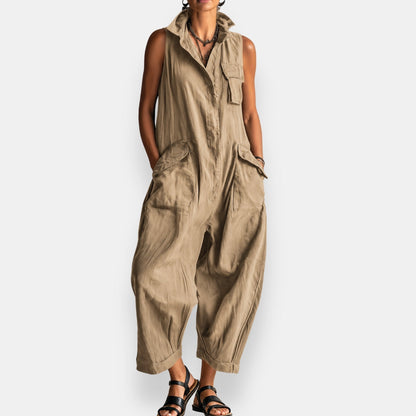 Moxley Helen™ | Sleeveless Linen Jumpsuit