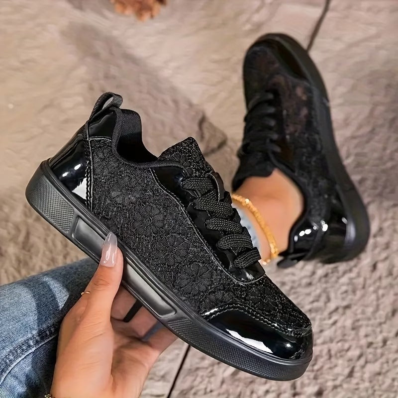 Moxley™ Bella | Floral Lace Sneakers