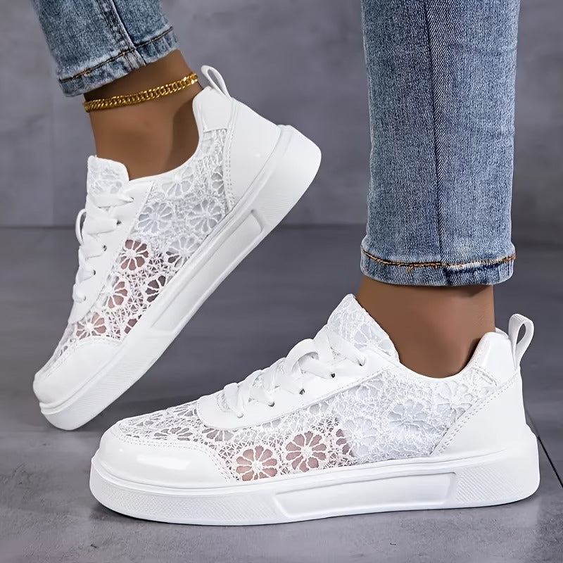 Moxley™ Bella | Floral Lace Sneakers