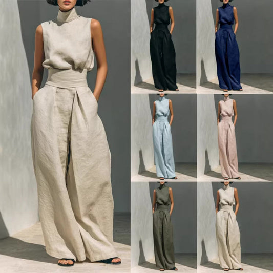 Moxley™ Class & Elegance | Mona Sleeveless Linen Set