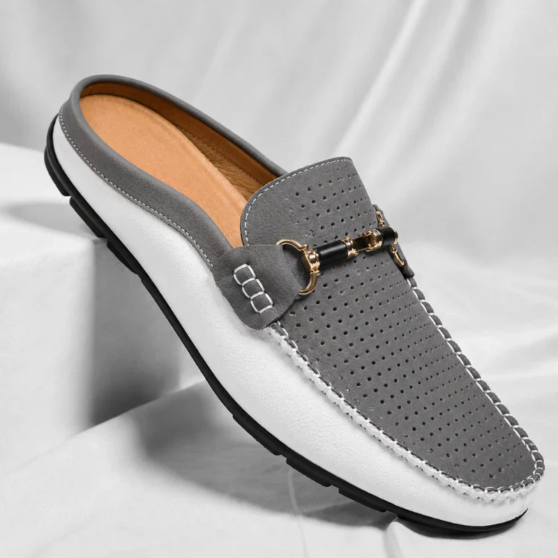 Moxley™ - Santino Backless Italian Leather Loafers