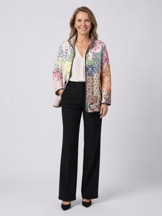 Moxley™ Luxe Quilted Patchwork Bohemian Jacket - Florence Collection