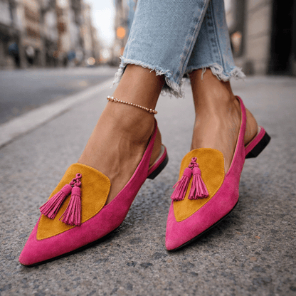 Moxley™ Gemma | Elegant Tassel Suede Loafers