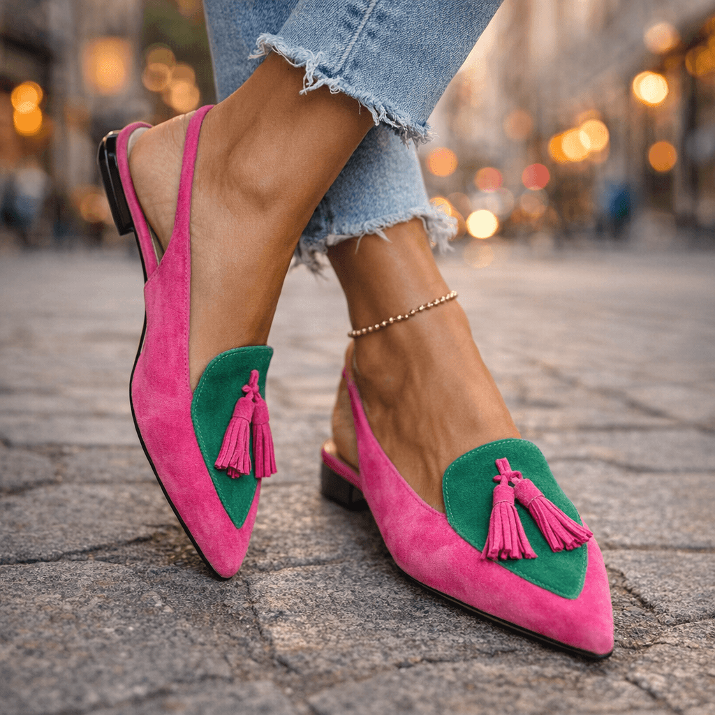 Moxley™ Gemma | Elegant Tassel Suede Loafers