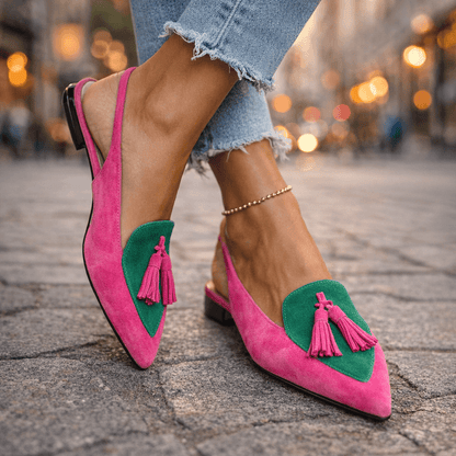 Moxley™ Gemma | Elegant Tassel Suede Loafers
