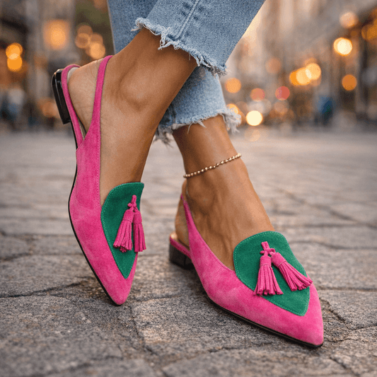 Moxley™ Gemma | Elegant Tassel Suede Loafers