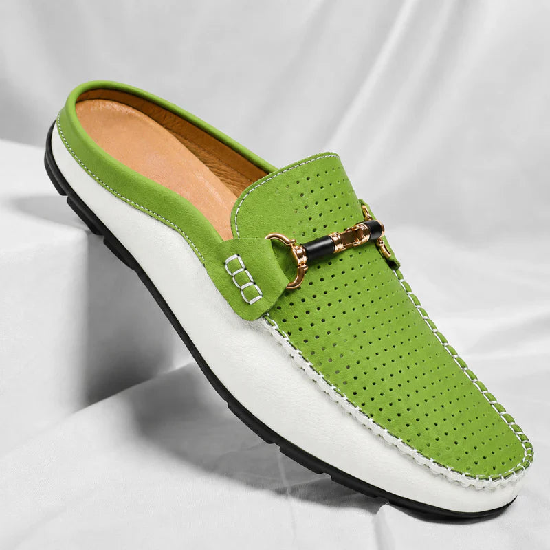 Moxley™ - Santino Backless Italian Leather Loafers