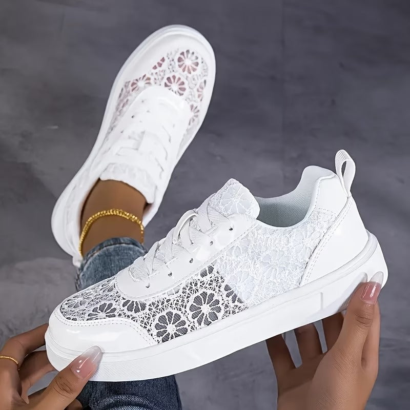 Moxley™ Bella | Floral Lace Sneakers