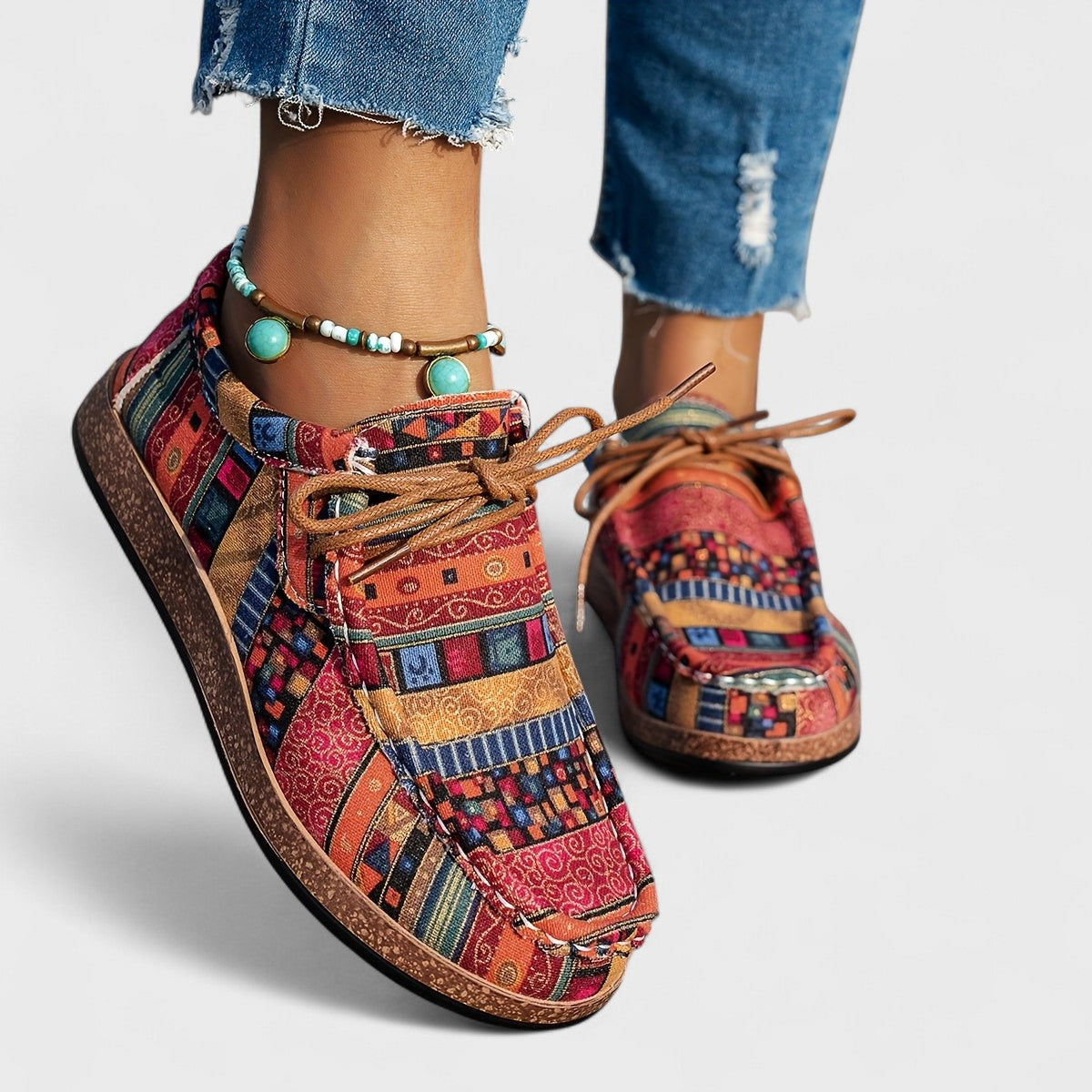 Moxley Sasha™ | Comfort Orthopaedic Boho Canvas Loafers