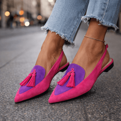 Moxley™ Gemma | Elegant Tassel Suede Loafers