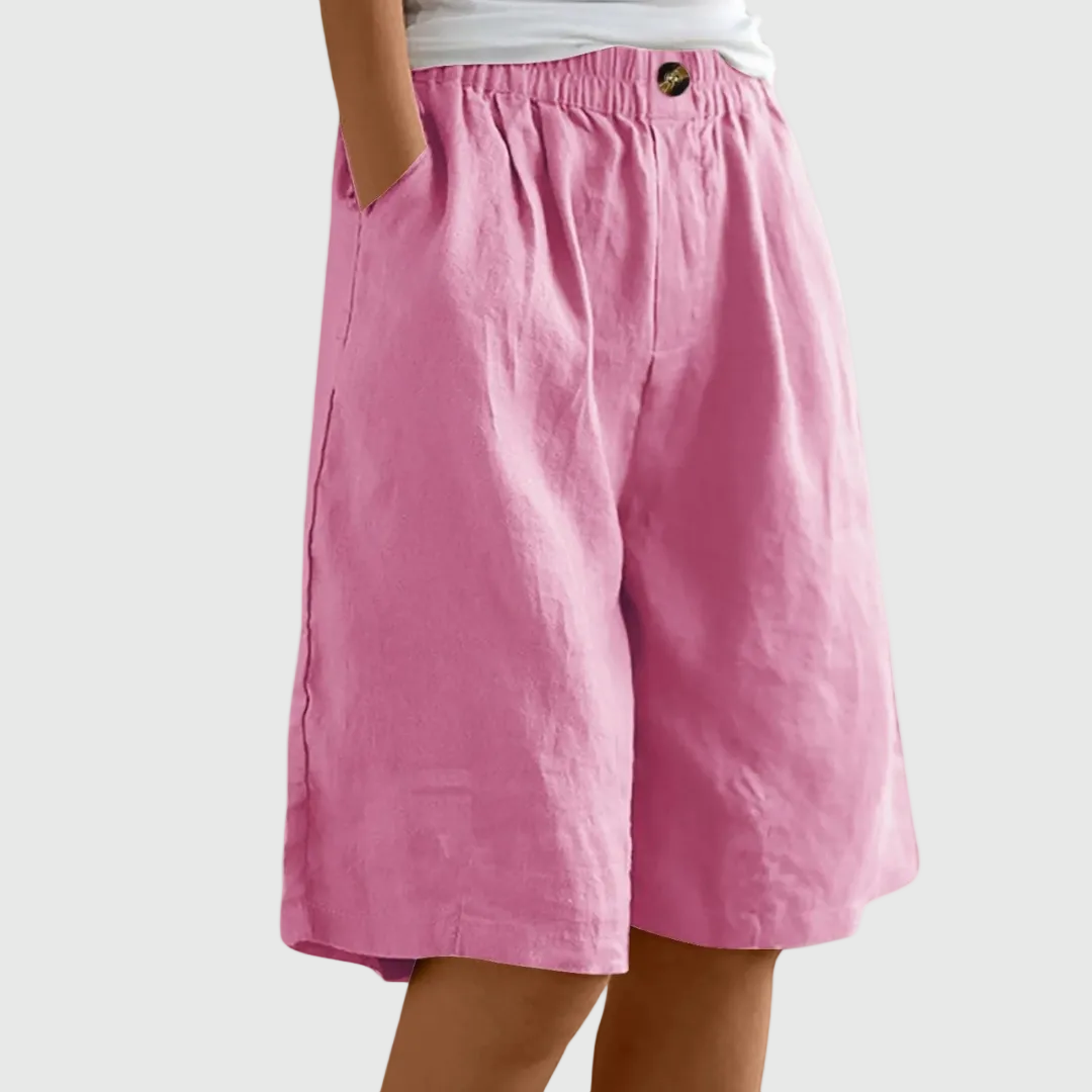 Moxley Ella™ | Summer Linen Loose Fit  Shorts