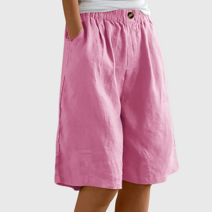 Moxley Ella™ | Summer Linen Loose Fit  Shorts