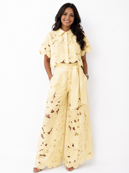 Moxley™ Roxy | Ladies Elegant Star Flower Two-Piece Set