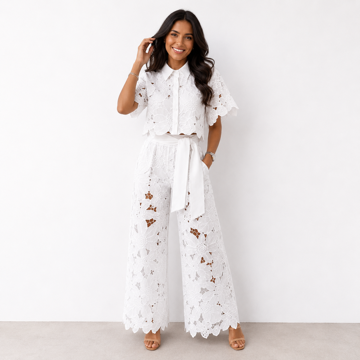 Moxley™ Roxy | Ladies Elegant Star Flower Two-Piece Set