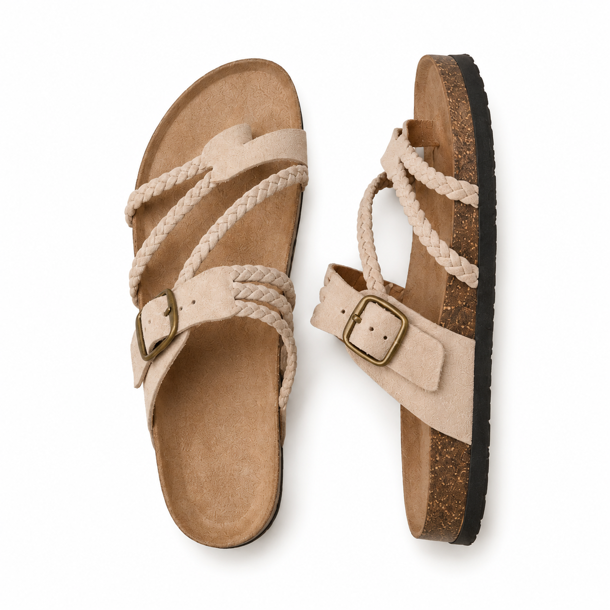 Moxley Aurora™ - Woven Handmade Cork Sandals