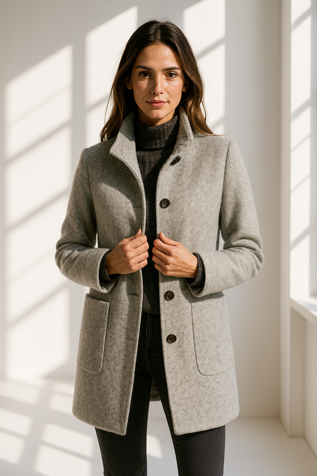 Moxley™ Victoria | Warm, Elegant Coat with a Cosy High Collar