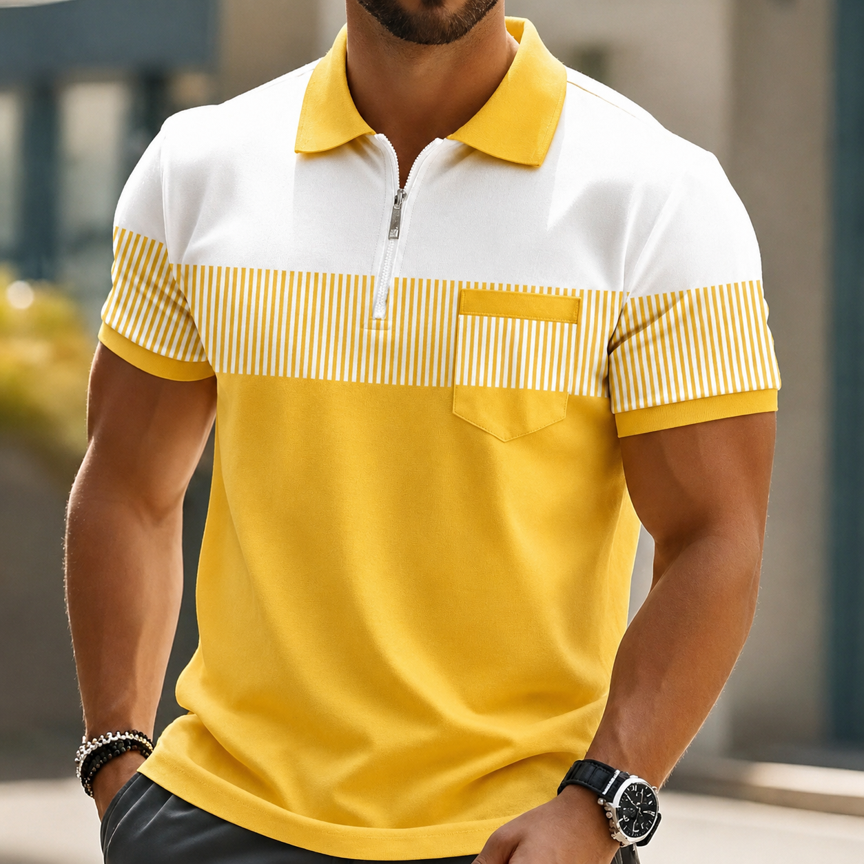Moxley™ Mason | Elegant Zip Polo