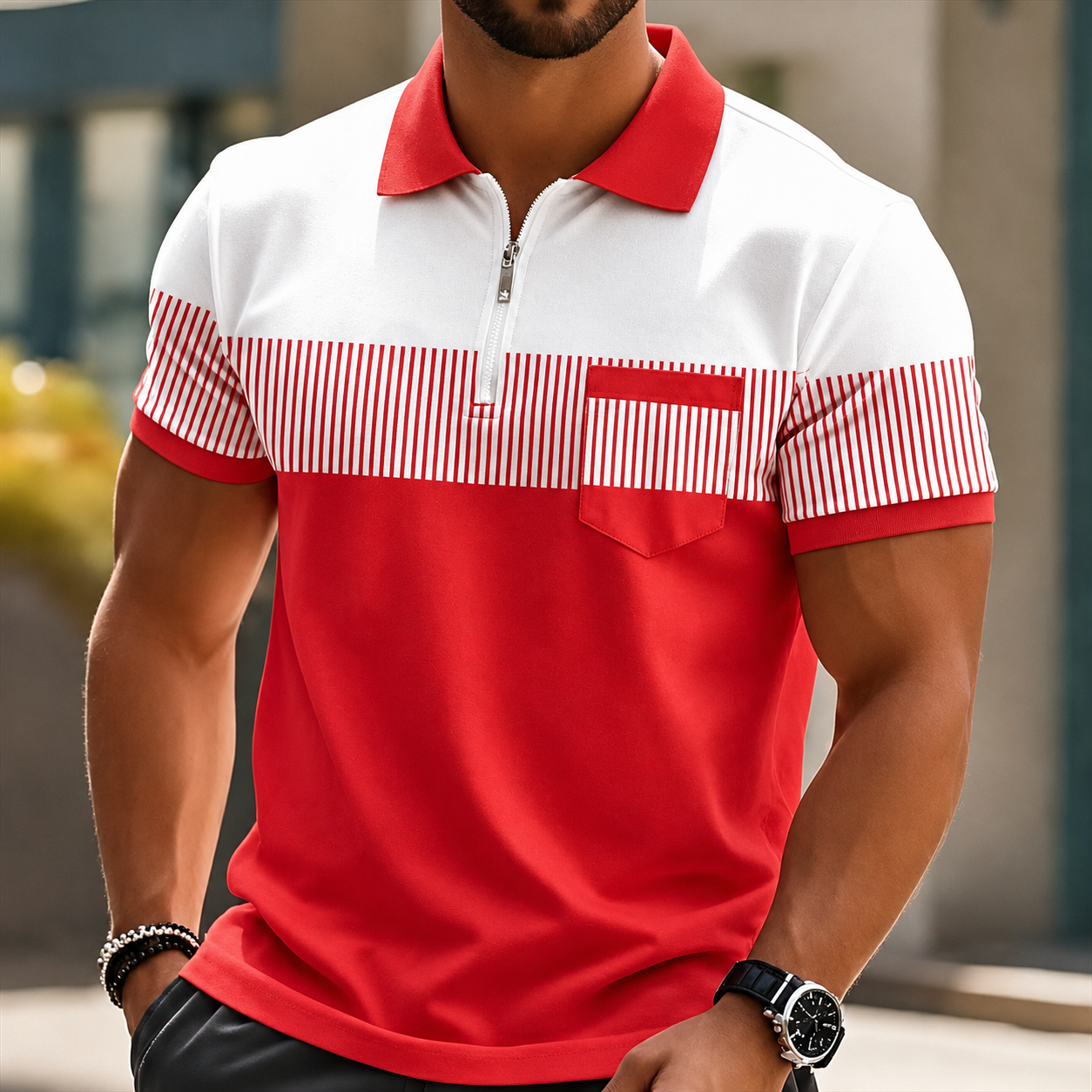 Moxley™ Mason | Elegant Zip Polo