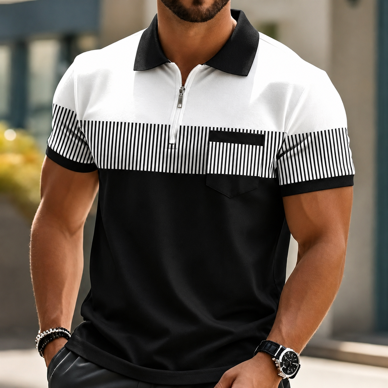 Moxley™ Mason | Elegant Zip Polo