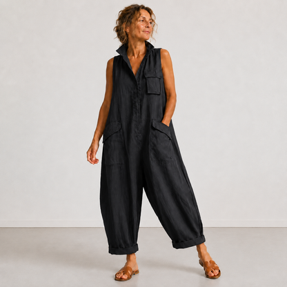 Moxley Helen™ | Sleeveless Linen Jumpsuit