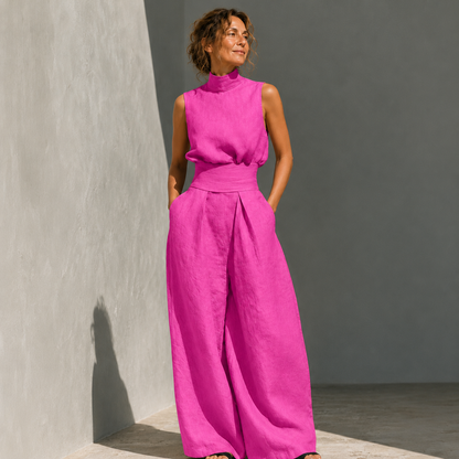 Moxley™ Class & Elegance | Mona Sleeveless Linen Set