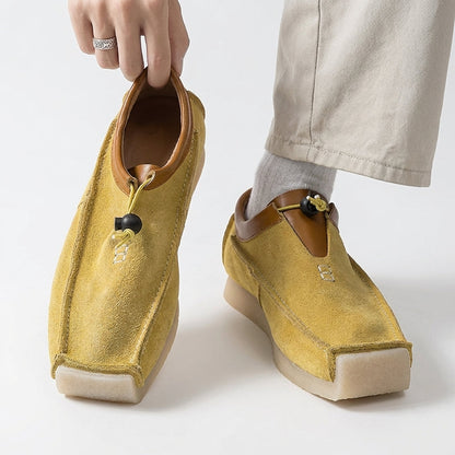 Moxley™ Antonio | Handcrafted Leather Soft Suede Eightball Loafers