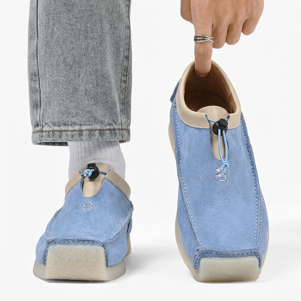 Moxley™ Antonio | Handcrafted Leather Soft Suede Eightball Loafers