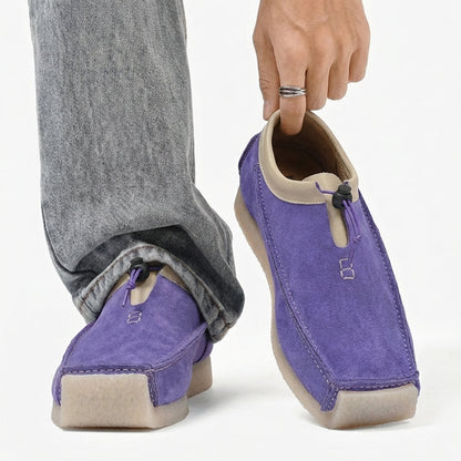 Moxley™ Antonio | Handcrafted Leather Soft Suede Eightball Loafers