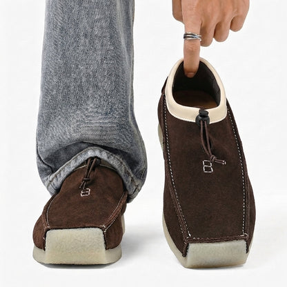Moxley™ Antonio | Handcrafted Leather Soft Suede Eightball Loafers