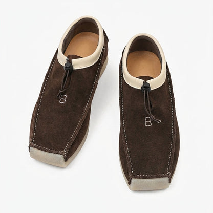 Moxley™ Antonio | Handcrafted Leather Soft Suede Eightball Loafers