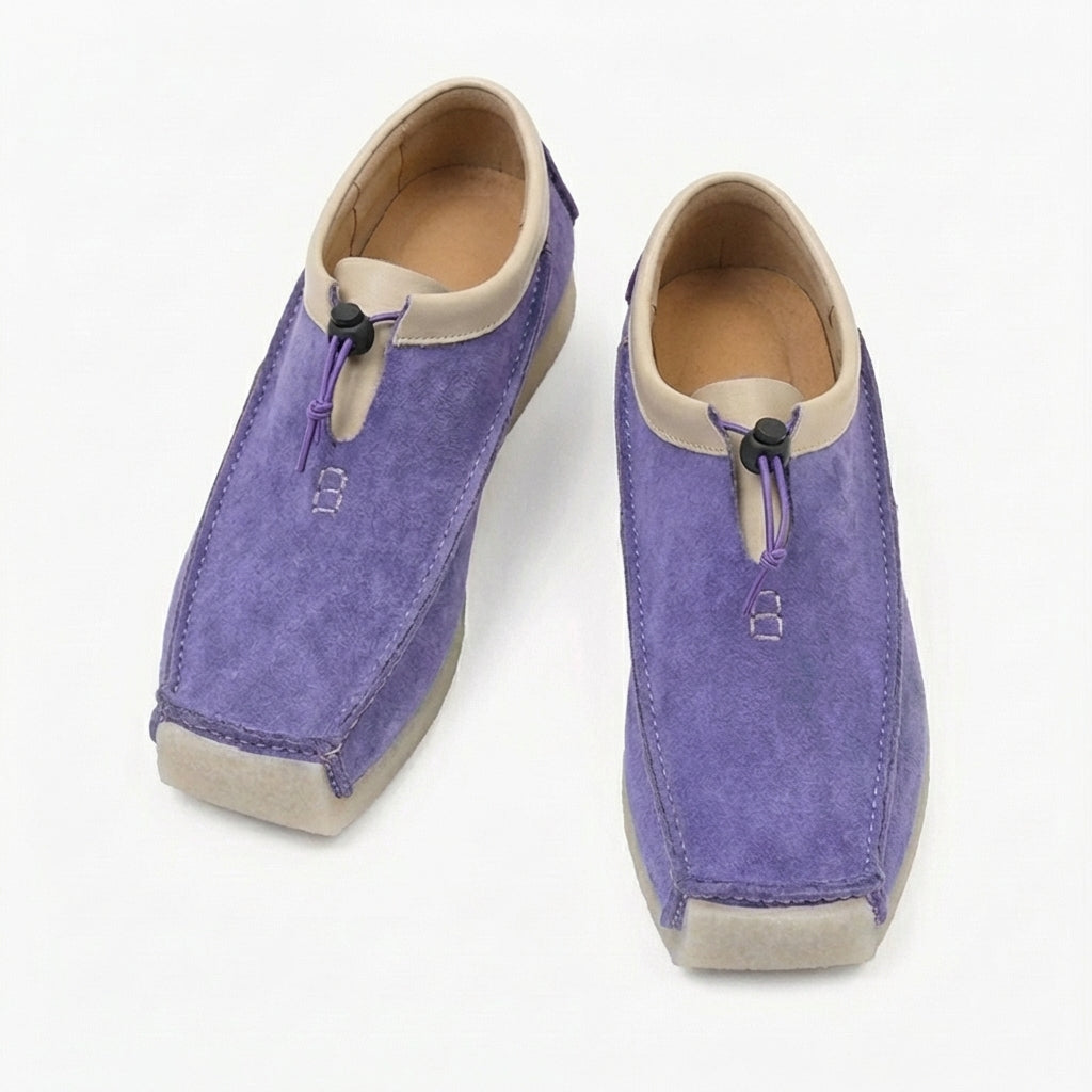 Moxley™ Antonio | Handcrafted Leather Soft Suede Eightball Loafers